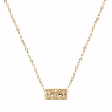 Κολιέ βαρελάκι σε κίτρινο χρυσό Κ14