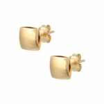 Σκουλαρίκια τετράγωνο σε κίτρινο χρυσό Κ14