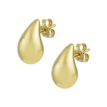 Σκουλαρίκια καρφωτά μεγάλη σταγόνα σε κίτρινο χρυσό Κ14