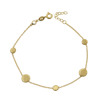 Βραχιόλι σκέτο ματ σε κίτρινο χρυσό Κ14