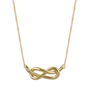 Κολιέ με σχέδιο άπειρο σε κίτρινο χρυσό Κ14