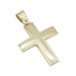 Σταυρός σε κίτρινο χρυσό Κ14 σκέτος λουστρέ