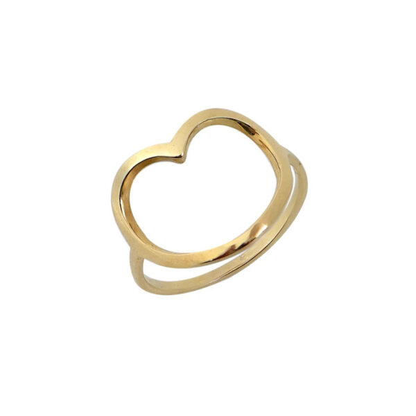 Δαχτυλίδι καρδιά περιγραμματική