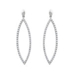 Σκουλαρίκια με ζιργκόν σε σχήμα φύλλου