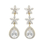 Σκουλαρίκια με ζιργκόν σε κίτρινο χρυσό Κ14