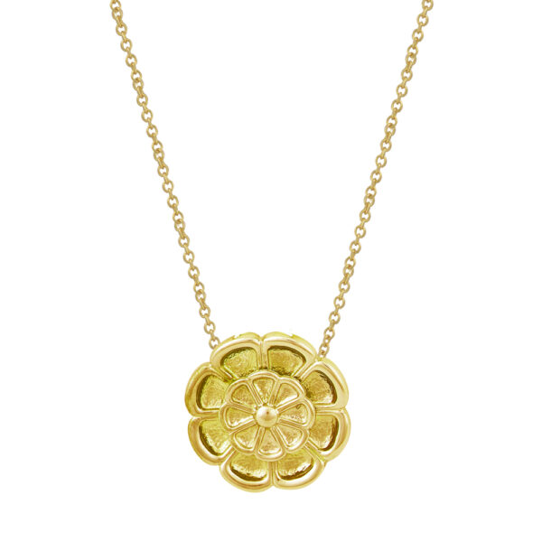 Κολιέ με ρόδακα σε ασημένιο επίχρυσο