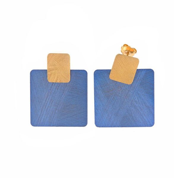 Σκουλαρίκια ασημένια κρεμαστά μωβ