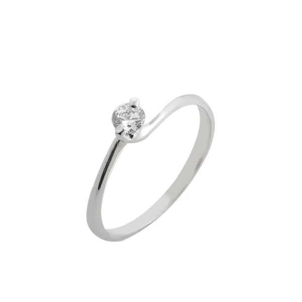 Δαχτυλίδι μονόπετρο με ζιργκόν