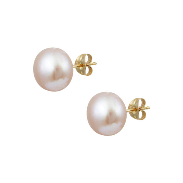 Σκουλαρίκια με μαργαριτάρι σε κίτρινο χρυσό Κ14