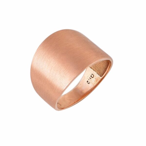 Δαχτυλίδι πλατύ σε ροζ χρυσό