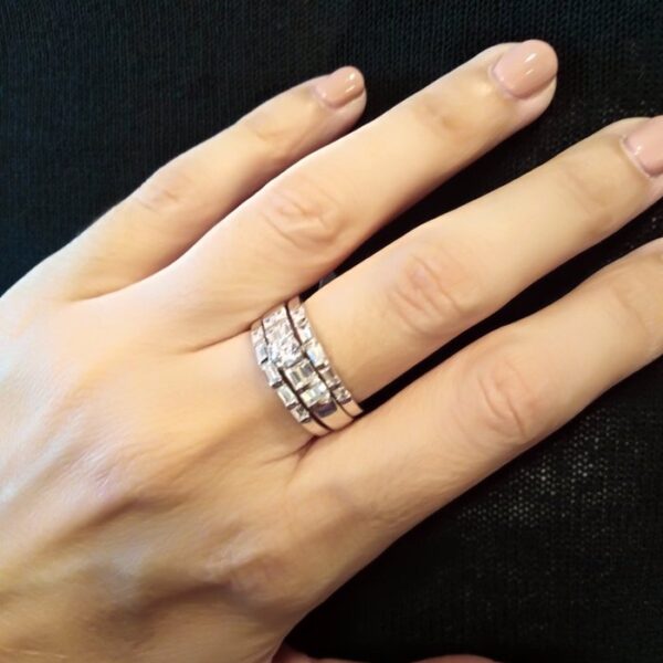 Δαχτυλίδι τριπλό με ζιργκόν