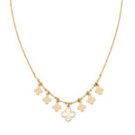 Κολιέ από ασήμι με κρεμαστά λουλούδια