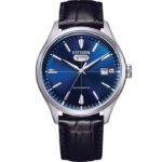 Ρολόι Citizen NH8390-20LE Mechanical Automatic 50m με δερμάτινο μαύρο λουρί