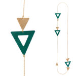 Κολιέ ασημένιο geometric τριγωνα