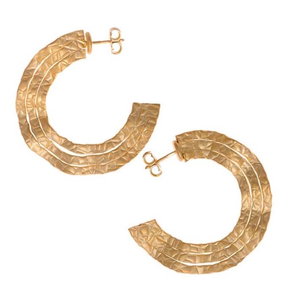 Σκουλαρίκια ασημένια κυμματιστά