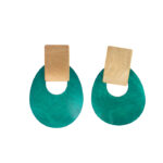 Σκουλαρίκια ασημένια κρεμαστά επιχρυσα με χρώμα