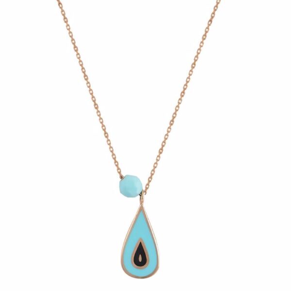 Κολιέ μάτι με μπλε χάντρα