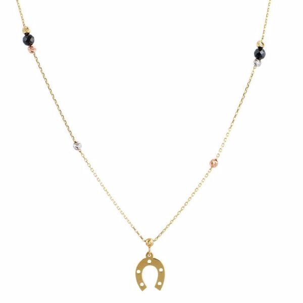 Κολιέ πέταλο σε κίτρινο χρυσό Κ14