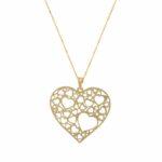 Κολιέ καρδιά με διάτρητες καρδιές