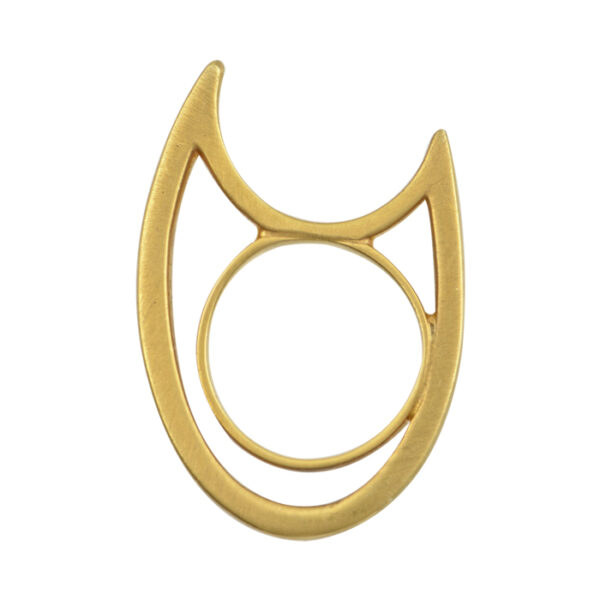 Δαχτυλίδι χειροποίητο μινιμαλ οβάλ κίτρινος χρυσός Κ18