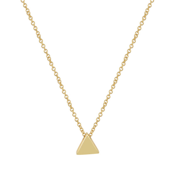 Κολιέ κίτρινο χρυσό με σχέδιο τρίγωνο