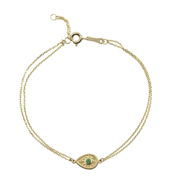 Βραχιόλι βυζαντινό σε κίτρινο χρυσό Κ14