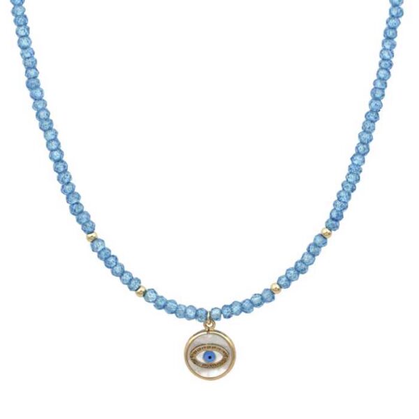 Κολιέ μάτι με τυρκουαζ