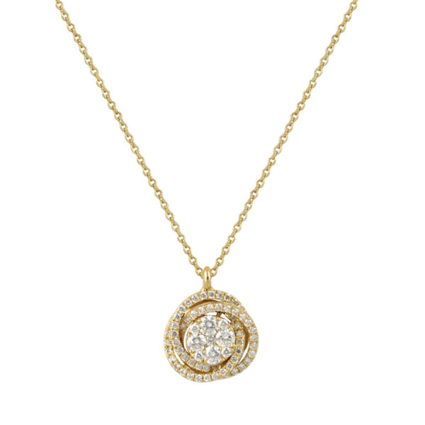 Κολιέ σε κίτρινο χρυσό Κ18 με διαμάντια