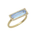 Δαχτυλίδι παραλληλόγραμμο με σιελ πέτρα