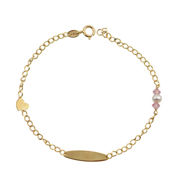 Ταυτότητα με δυο στοιχεία σε κίτρινο χρυσό Κ14