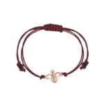 Βραχιόλι Μέλισσα σε ροζ ασήμι και μπορτνό κοροδόνι