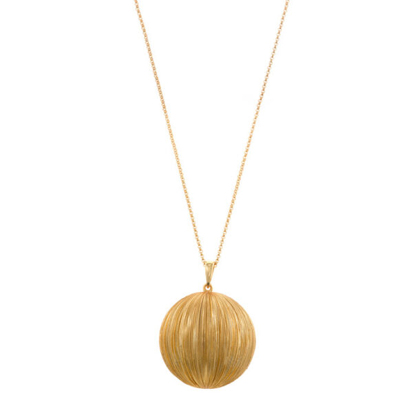 Κολιέ ασημένιο επίχρυσο geometric με τεχνοτροπία