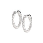 Σκουλαρίκια ασημένια κρίκοι με ζιργκόν