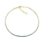 Ριβιέρα ασημένιο επίχρυσο με σιέλ ζιργκόν