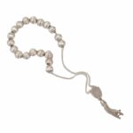 Κομπολόι ασημένιο λευκό