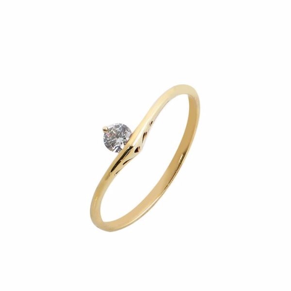 Δαχτυλίδι μονόπετρο με ζιργκόν στο εξωτερικό σημείο