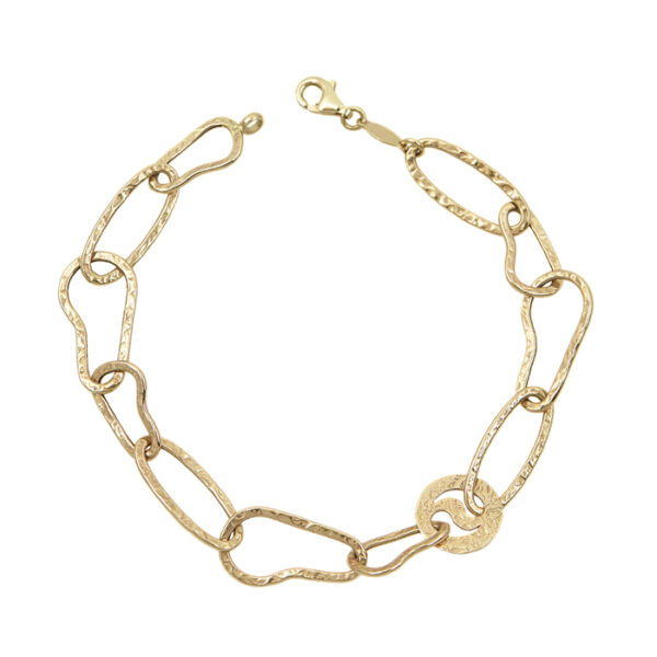 Βραχιόλι μάτ σε κίτρινο χρυσό Κ14