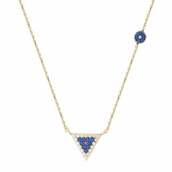 Κολιέ τρίγωνο σε κίτρινο χρυσό Κ14