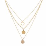 Κολιέ τριπλό σε κίτρινο χρυσό Κ14