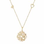 Κολιέ με καρδιές σε κίτρινο χρυσό Κ14