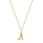 Κολιέ γράμμα Λ σε κίτρινο χρυσό Κ14