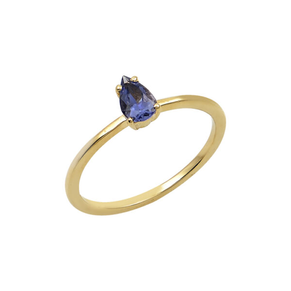 Δαχτυλίδι με μπλέ ζαφείρι 0.27 ct
