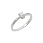 Δαχτυλίδι μονόπετρο με διαμάντια 0,095Ct