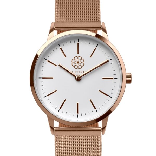 Γυναικείο επετιακό συλλεκτικό ρολόϊ με λευκό καντράν