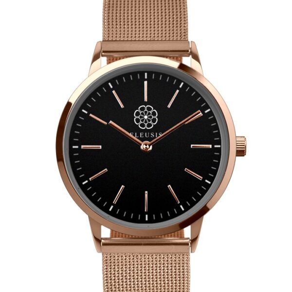 Γυναικείο επετιακό συλλεκτικό ρολόϊ με μαύρο καντράν