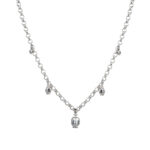 Κολιέ ασημένιο με τα 3 μεγέθοι της κλειστής παπαρούνας