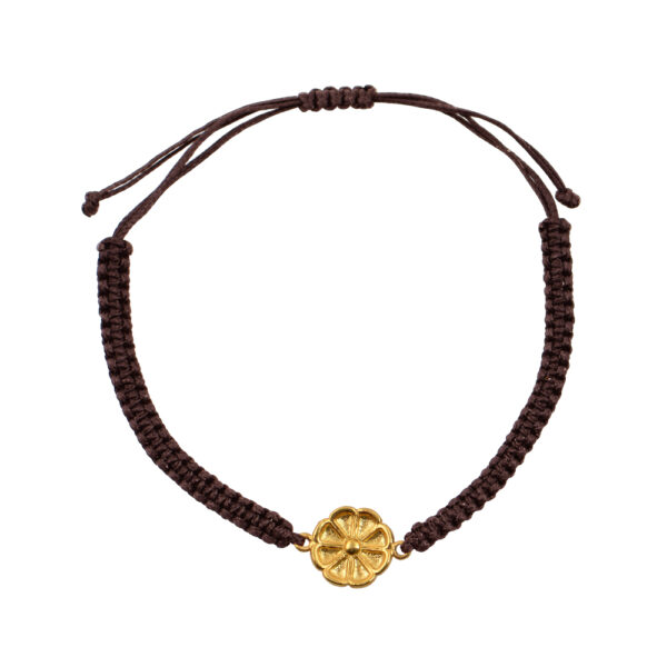 Βραχιόλι ρόδακας ασημένιο επιχρυσομένο