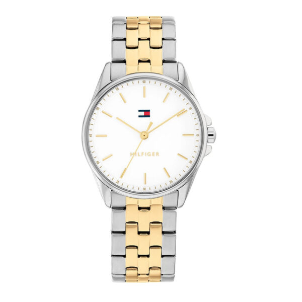 Γυναικείο ρολόι TOMMY HILFIGER με δίχρωμο μπρασελέ