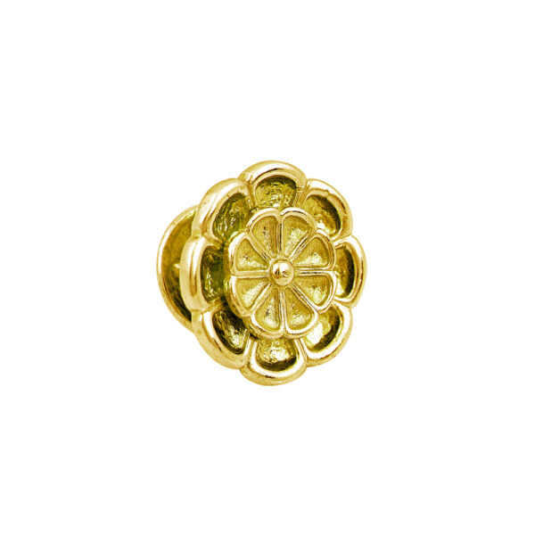 Πιν πέτου ρόδακας ασημένιο επιχρυσομένο