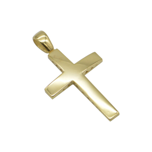 Σταυρός σκέτος σε κίτρινο χρυσό Κ14